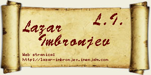 Lazar Imbronjev vizit kartica